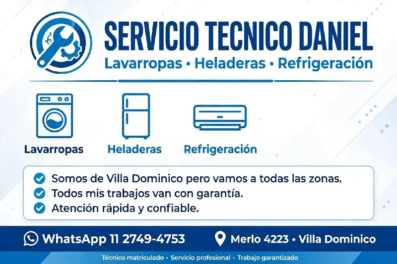 servicio tecnico de lavarropas y heladeras