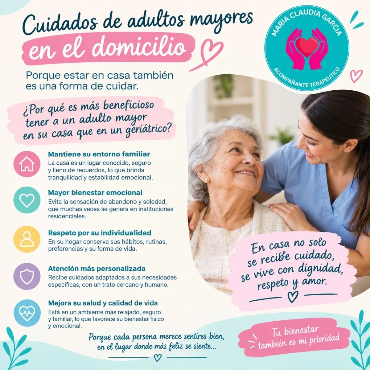 Acompañamiente Terapéutico  Adultos Mayores, TEA 4