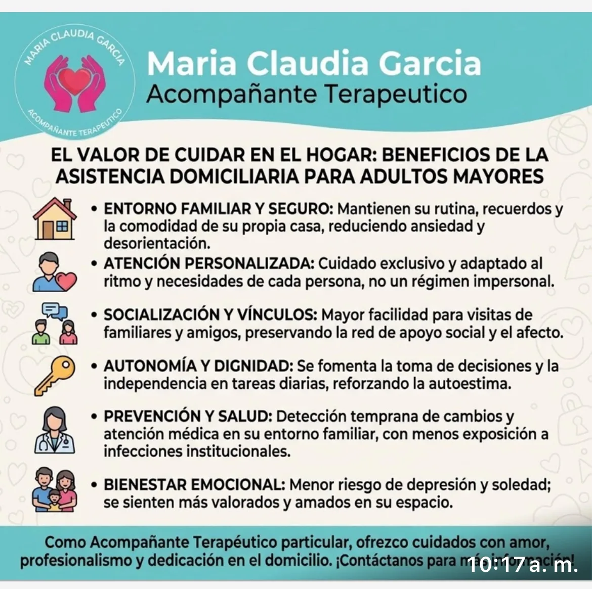Acompañamiente Terapéutico  Adultos Mayores, TEA 5